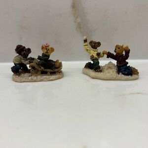 2 Vintage Boyd Town Bears Village School Neil & Tom, Shawn & Dawn